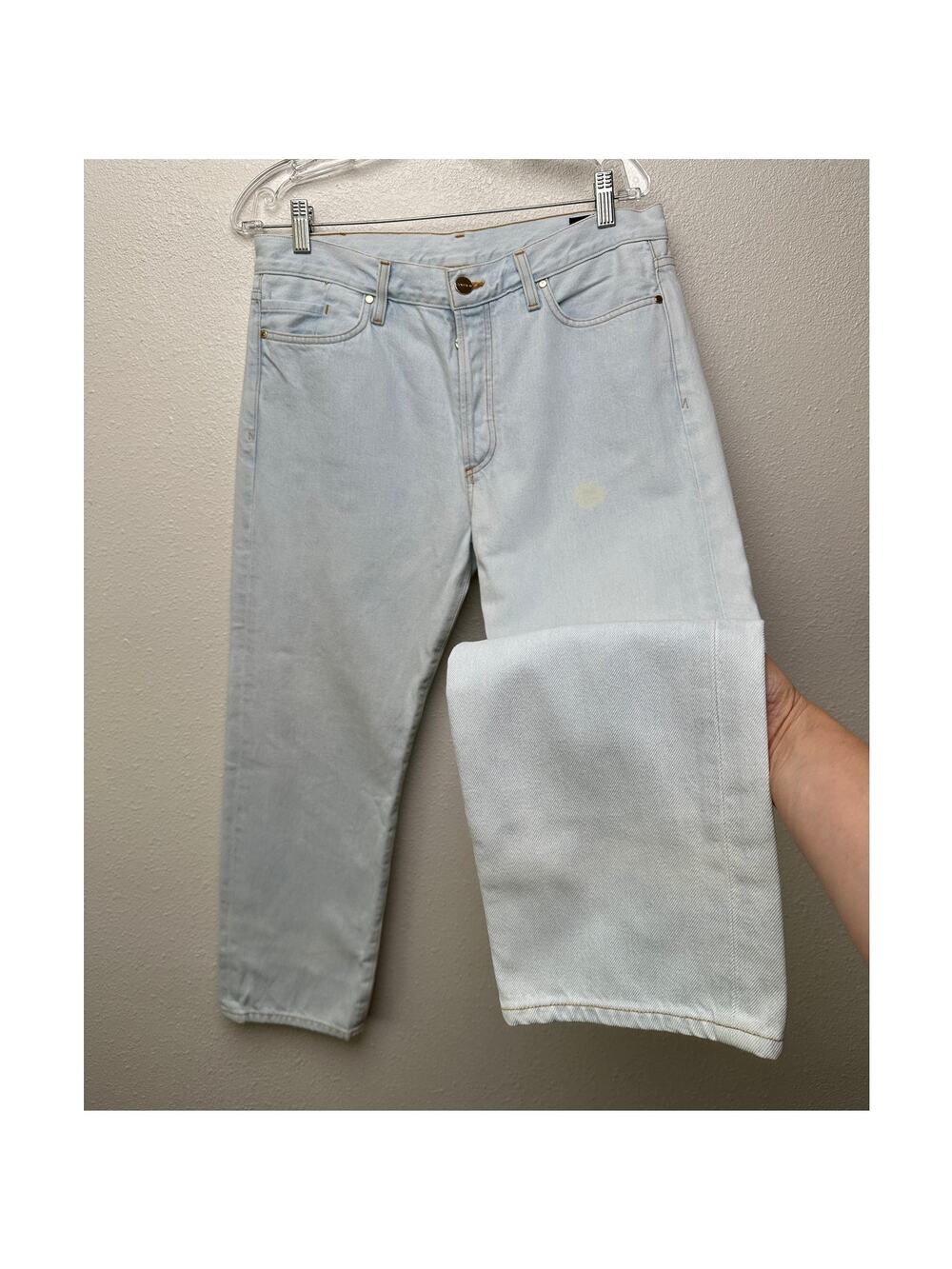 Goldsign Light Wash Straight Leg Jeans Women’s 29 Button Fly Made in USA